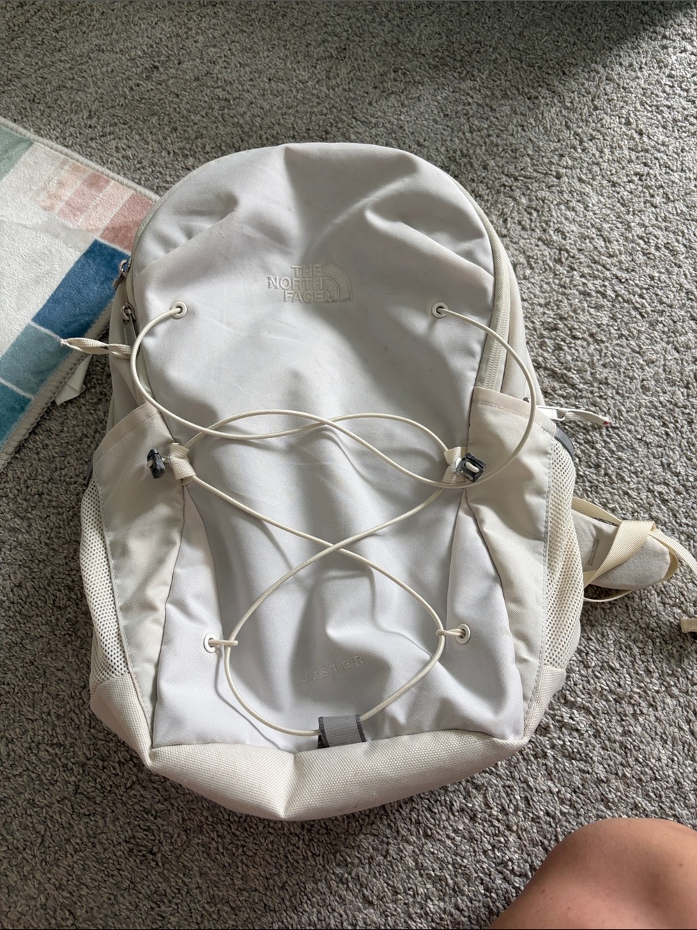 The North Face Cream jester Bungee Backpack